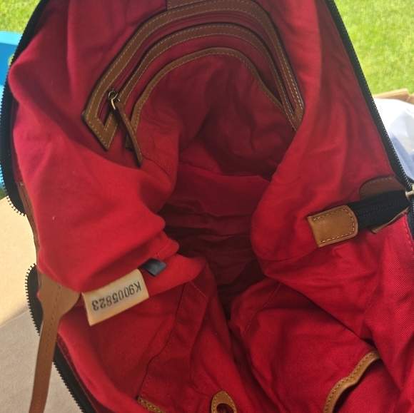 Vintage Dooney & Bourke Nylon Leather Trim Tote Bag Zebra Print Women - Picture 13 of 16